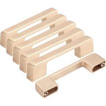 Poignee de Meuble Cuisine Doré 96mm, 6 Poignée Meuble Cuisine Moderne, Poignee Meuble Dorée Alliage de Zinc, Poignée de Meuble pour Cuisine, Salle de