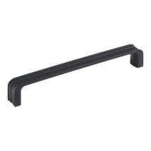 Poignée De Meuble Striée - Décor : Noir Mat Laqué - Metakor