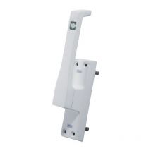 Fuhr - Poignée de porte 970 din gauche métal clair anodisé blanc 23 mm tige ronde 10 mm