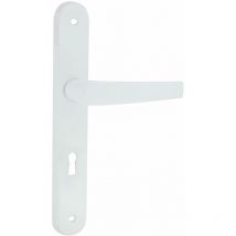 Dt 2000 - Poignée de porte aluminium époxy blanc avoriaz clé l -DT2000