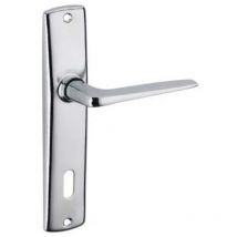 Thirard - Ensemble de poignées pour porte intérieure Ares trou de clé, carré 7mm, entr'axes 165mm, chromé