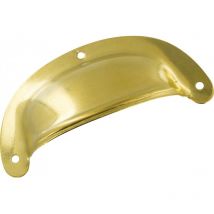 Poignee coquille percee laiton l 92 x l 43 x h 22 mm