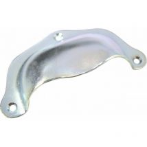 Poignée coquille percée l 90 x l 44 x h 20 mm zingué