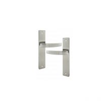 Sofoc - Ouvre&Déco - 2 poignées de porte lilou sans trou,zamak nickel mat entraxe 195 mm