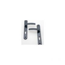 Poignée de porte Elona gris ral 7016 trou cylindre