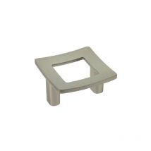 Poignée de meuble en aluminium chrome entraxe 64 de 74x26mm, frame