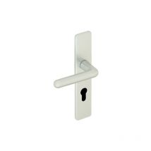 Assa Abloy - Poignée de porte extérieure sur plaque golf - Clé i Champagne Champagne