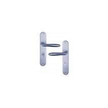Ouvre&deco - Poignée de porte intérieure design en Aluminium anodisé inox mat velouté sur plaque système variostar Basic Conda avec Voyant, venus