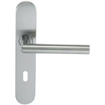 Paire de Poignées de porte KLOSE besser Inox 304 sur Plaque "Noémie vif" Trou petite clé