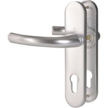 Hoppe Et Cie - Poignée de porte d'entrée - Tokyo Gris argent - Clé i - 165 mm