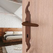 Ouvre&deco - Ouvre&Déco - 2 poignées de porte celtique entrée de clé, fer rouille entraxe 195 mm