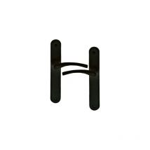 Ouvre&deco - Ouvre&Déco - 2 poignées de porte eva sans trou, aluminium noir mat entraxe 195 mm