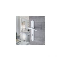 Ouvre&deco - Ouvre&Déco - 2 poignées de porte eva entrée de clé, Aluminium blanc entraxe 195 mm