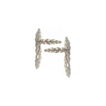 Ouvre&deco - Ouvre&Déco - 2 poignées de porte feuille entrée de clé, aluminium vieil argent entraxe 195 mm