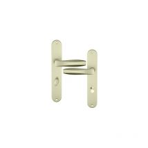 Ouvre&deco - Poignée de porte intérieure design en Aluminium anodisé F2 sur plaque Conda/Déconda avec Voyant entraxe 195 mm, trio