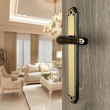 Ouvre&deco - Ouvre&Déco - 2 poignées de porte vanessa sans trou, laiton patiné entraxe 195 mm