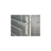 Ouvre&deco - Ouvre&Déco - 2 poignée de porte malibu verrou condamnation, inox nickel mat carré entraxe 195 mm