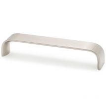Poignée en aluminium finition nickel satiné, dimensions: 135x23x27mm et inserts: 128mm - talla