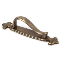 Poignée en zamak avec finition en cuir, dimensions: 119x21x30mm, inserts: 64mm - talla