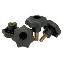 Poignee etoile avec boulon fileté M12 x 40 forme l