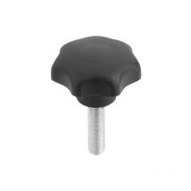 Poignee etoile avec boulon fileté M6 x 40 forme l