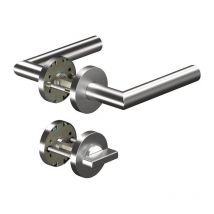 Ogro - Poignée porte CORE+8906 8mm/6501/7122 wc al Alu.rd.Gauche/Droite d/d