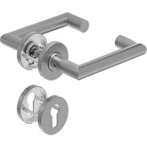 Deni - Poignée porte DD-Grt. er 8 mm en forme de l avec re. pz Forme en l avec re. pz