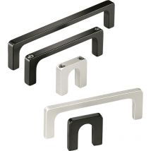 R3-12.120.04 Poignée profilé pour vis à tête cylindrique noir (l x l x h) 132 x 12 x 40 mm 1 pc(s) Y835411 - Rohde