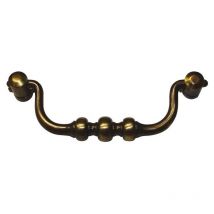 Poignée tombante zamac - Hauteur : 44 mm - Entraxe : 110 mm - Décor : Bronze - Largeur : 128 mm Fosun