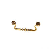 Poignée tombante Zamak en bronze brillant, L.115mm, P.20mm, H.40mm, entraxe 96mm, 1 pièce avec visserie.