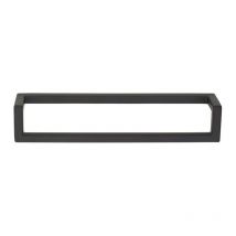 Metakor - Poignée zamac carrée - Décor : Noir mat laqué - Entraxe : 160 mm - Hauteur : 32 mm - Largeur : 32 mm - Longueur : 167 mm - Matériau : Zamac
