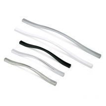 Verges - Poignée zamac wave - Décor : Blanc mat - Entraxe : 224 / 192 mm - Hauteur : 28,8 mm - Longueur : 236 mm