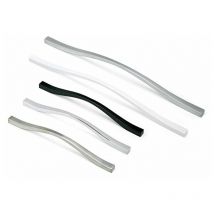 Poignée zamac wave - Décor : Nickelé brossé - Entraxe : 224 / 192 mm - Hauteur : 28,8 mm - Longueur : 236 mm - VERGES