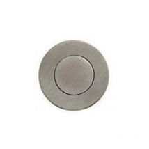 E-b - Poignées cuvettes ronde à encastrer - Avec platine poussoir - Diamètre 55 mm - Inox Brossé