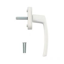 Poignées de fenêtre Poignée de fenêtre en alliage d'aluminium 2 pièces Poignée en aluminium massif Poignée de porte en aluminium blanc pour fenêtres