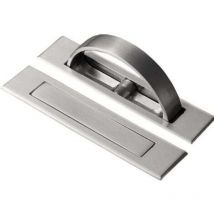 Poignées de porte encastrées en alliage de zinc, tatami, tiroirs cachés, poignées d'armoire avec vis, argent brossé, 2 pièces