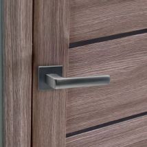 Secury-t - Poignées de porte sur rosace canon de fusil / anthracite carré - Modèle Fabrizia