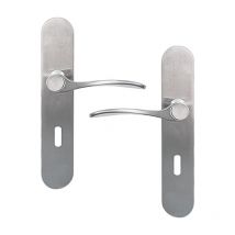 Store Menuiserie - Poignées de Porte, Clé l, Sans Perçage, Argent, pour Porte d'Intérieur, Système sans Trou