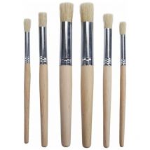 Poils pinceaux peinture professionnelle pinceau manche en bois brosses pour huile acrylique aquarelle peinture 6pcs