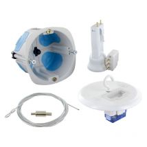 BLM - Boîtier multimat no air Point de Centre easyfix dcl Ø67 x 50 mm + Fiche Douille E27 + Reprise arrière