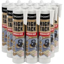 Point - Montagekleber high tack für sehr schwere Bauelemente MS-Polymer Innnen- & Außen 290 ml: 12 Kartuschen, grau