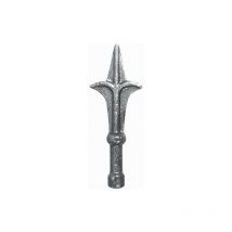 Pointe de lance - Hauteur 128mm largeur 48mm base ronde pleine Ø14mm - Fer forgé - à souder Deco Fer Forge