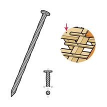 Pointe torsadée en acier clair 2.80x50 mm Dimos Boite 5 Kg - 780502