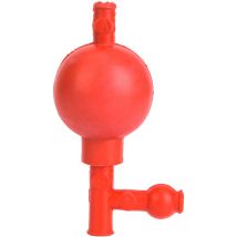 Poire d'aspiration en caoutchouc pour laboratoire, pipette quantitative sûre avec 3 ouvertures, rouge