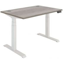 Polaris Dual Motor Sit/Stand Desk 1200x800 Grey Oak/White - KF800102