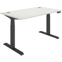 Polaris Dual Motor Sit/Stand Desk 1400x800 White/Black - KF800119
