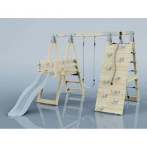 PolarPlay Klettergerüst Pinguin aus Holz in Blau