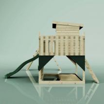 PolarPlay Spielturm Frida aus Holz in GrünBabyschaukel