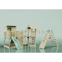 Polarplay Spielturm Lars aus Holz in GrünKinderschaukel