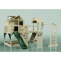 OutdoorToys Spielturm Luna aus Holz in Grün